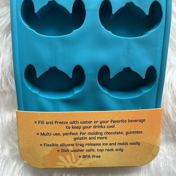 🆕 Set of 2 Silicone Ice Cube Trays Stitch from Lilo & Stitch BPA Free Blue - Picture 5 of 5